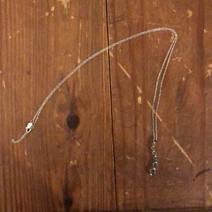 Silver necklace with gemstone charm